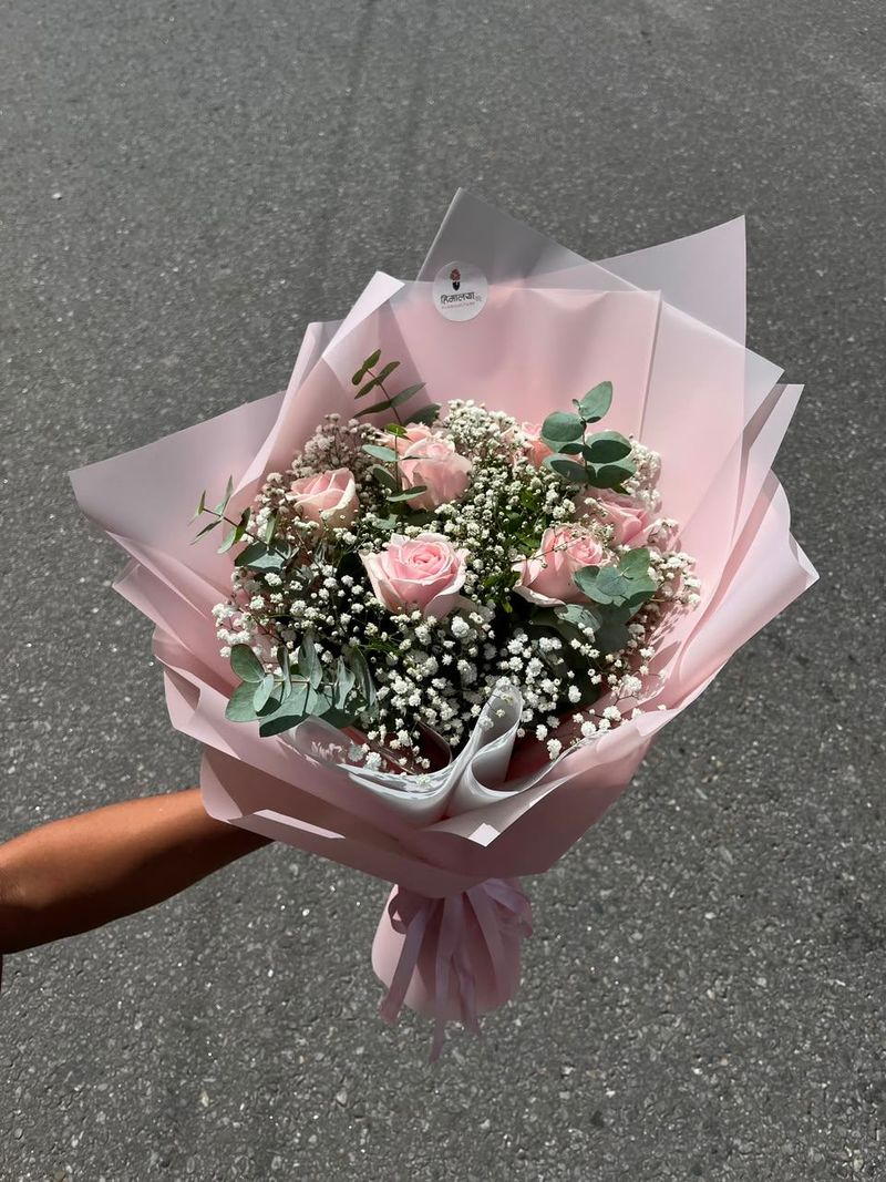 Delicate Pastel Pink Rose Bouquet