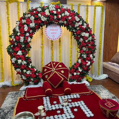 Royal Floral Ring Pasni Setup with Ceremonial Essentials