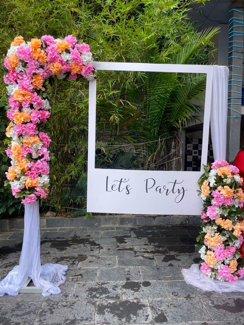 Floral Arch Photo Booth Frame Backdrop