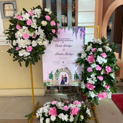 Elegant Floral Stand Trio 