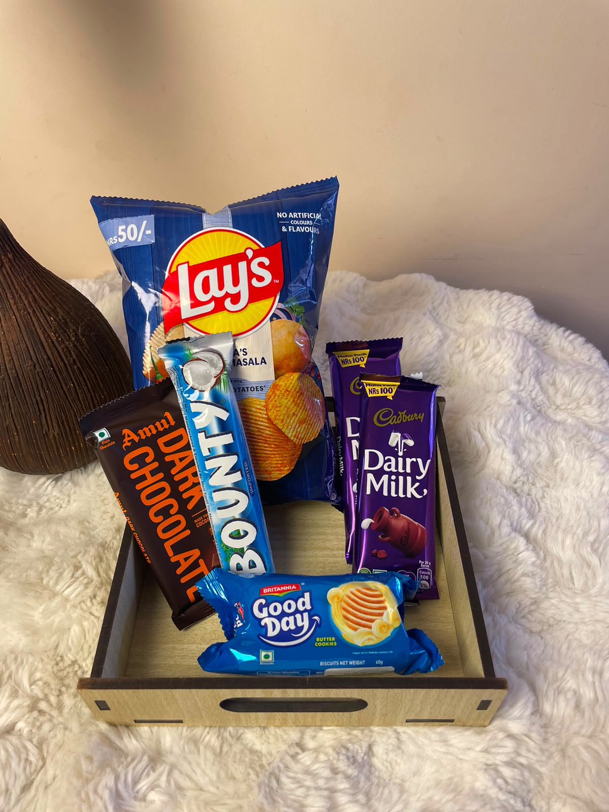 Product images are for representation purposes only. Actual product colour, design, size, packaging, flavour, and variant may vary depending on availability. Food products should be checked for ingredients, allergens, expiry dates, and storage instructions before consumption. If any listed item is unavailable, it may be replaced with a similar product of equal or comparable value.