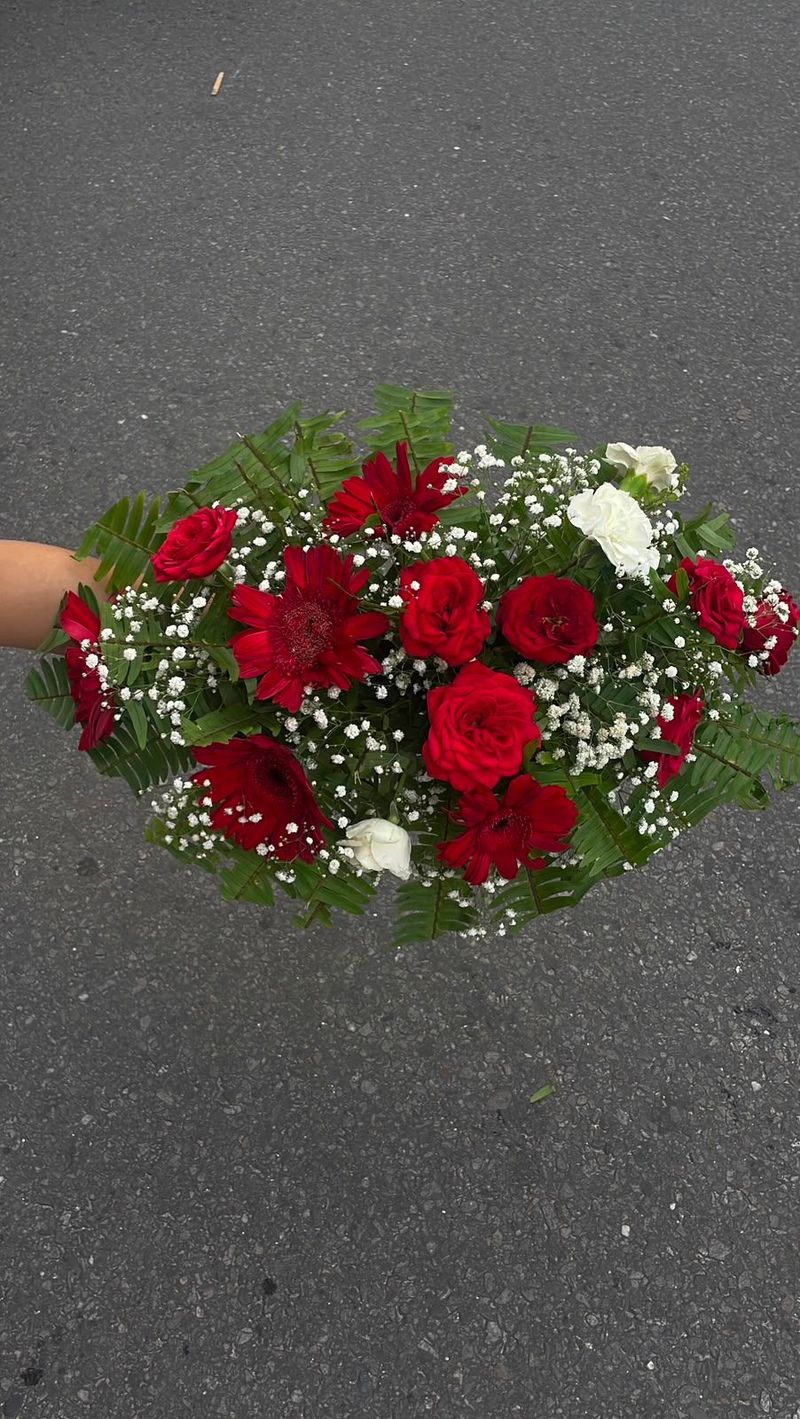 Scarlet Bloom Podium Decor