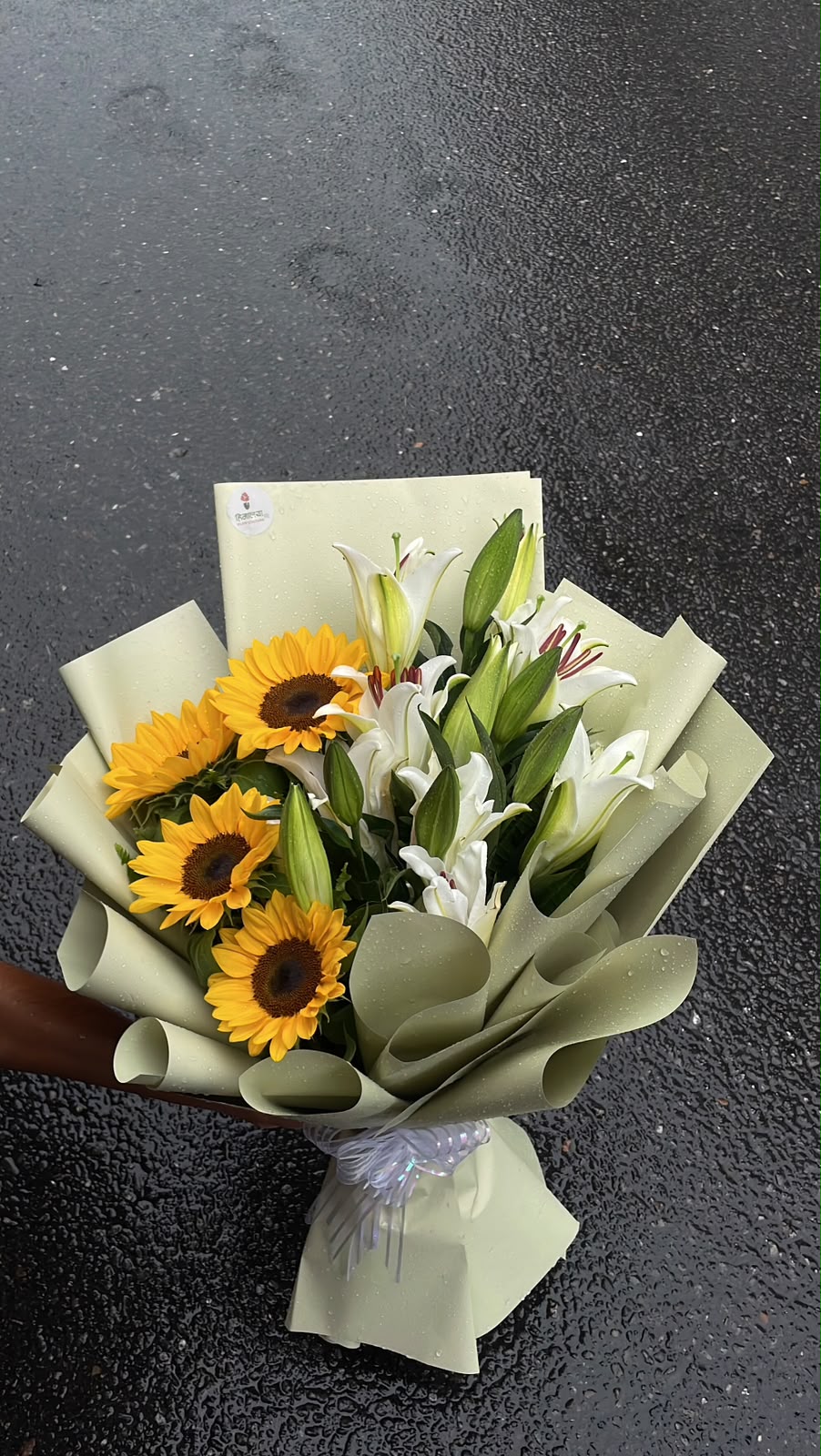 Flower color, size, bloom stage, greenery, and wrapping may vary slightly depending on seasonal availability. 