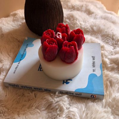 Roses Floral Candle