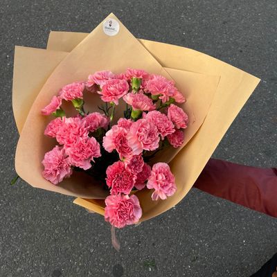 Vintage Pink Romance – 25 Pink Carnation Bouquet