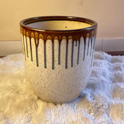 Rustic Drip Glaze Ceramic Pot