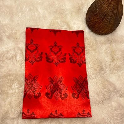 Red Printed Buddhist Khada