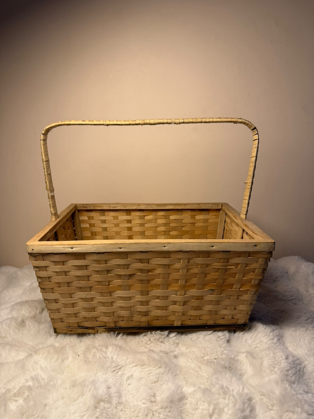 Rustic Bamboo Basket Note -As this basket is made from natural bamboo, slight variations in color, texture, size, and weaving may occur.