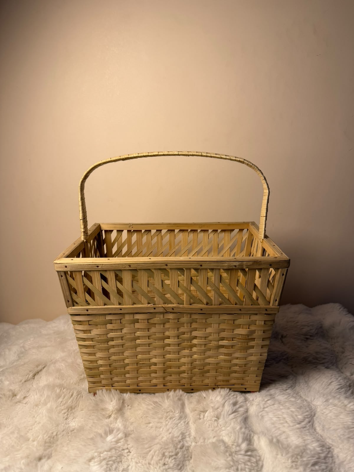 Rectangular Woven Bamboo Basket As this basket is made from natural bamboo, slight variations in color, texture, size, and weaving may occur.