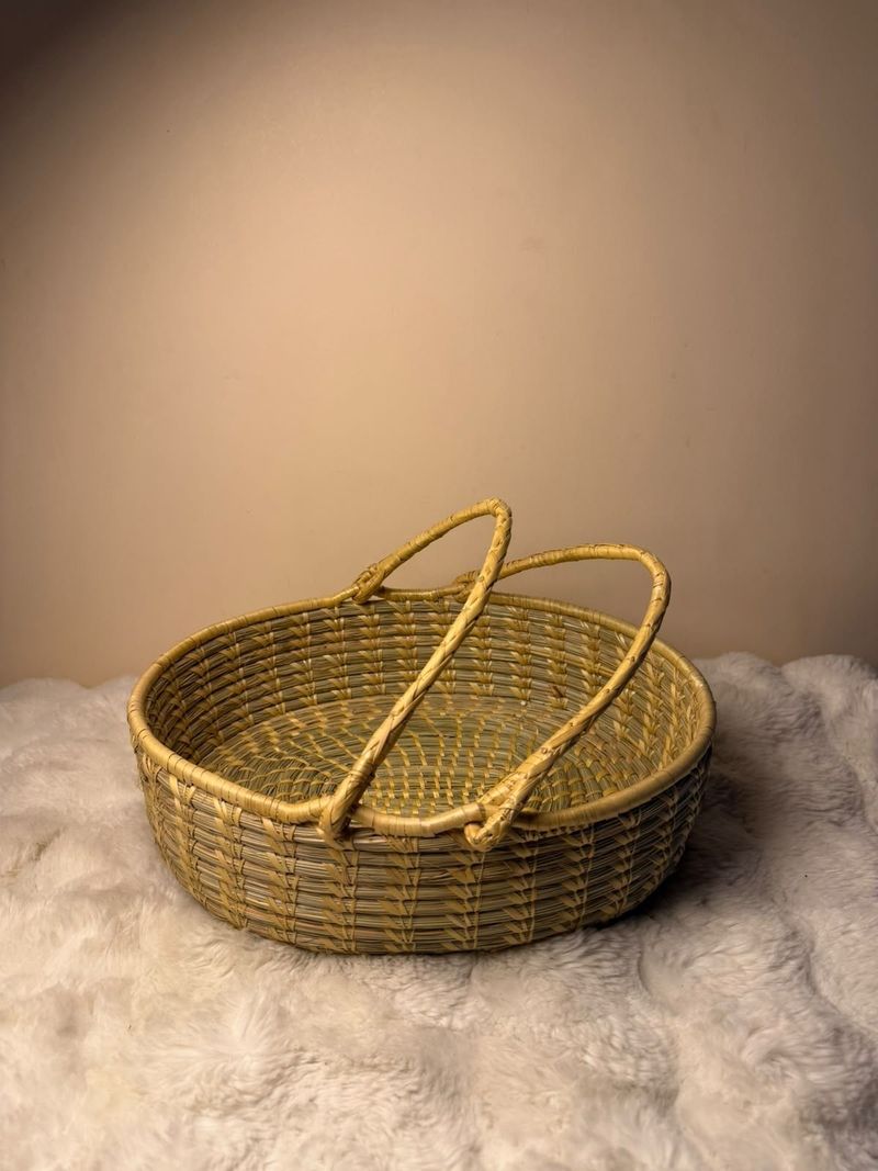 Traditional Woven Bamboo Basket